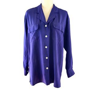 Preview Collection Silk Royal Blue Blouse S